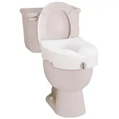 Carex E-Z Lock Locking Raised Toilet Seat - White