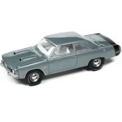1971 Dodge Dart Swinger 340 Special Light Gunmetal Gray Metallic w/Black Tail Stripe Ltd Ed 1/64 Diecast Model Car by Auto World