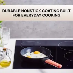 Brabantia Tasty+ Ceramic Nonstick Frying Pan 8" Non Toxic Pan Titanium Reinforced Ceramic Coating