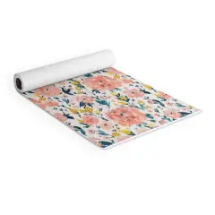 alison janssen Tropical Coral Floral (6mm) 70" x 24" Yoga Mat - Society6