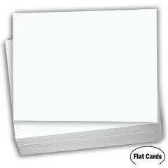 Hamilco White Cardstock Thick Paper - Flat 4.5" X 6.25" A6 Blank Index Flash Note & Post Cards - 100 lb Card Stock for Printer - 100 Pack