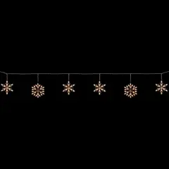 Northlight Snowflake Christmas Lights - White - 8.5' White Wire - 5ct