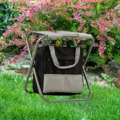 Gardening Tool Set and Stool, Gray