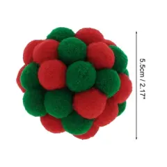 Unique Bargains Ball Shape Cat Teaser Toys Red Green 1 Pc