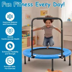 SUGIFT 36" Kids Trampoline Rebounder with Full Covered Handrail and Pad Indoor Outdoor