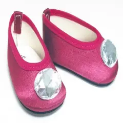 Sophia&rsquo;s Jeweled Toe Ballet Flats for 18&rdquo; Dolls, Berry