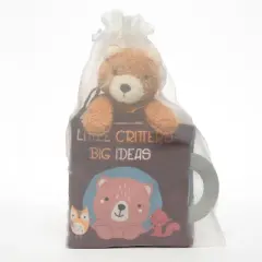 Lambs & Ivy Woodland/Forest Developmental Soft Book & Bear Plush Toy Gift Set