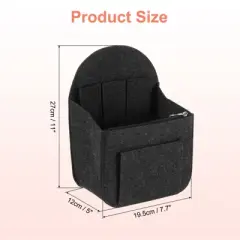 Unique Bargains Protective Lining Makeup Bags and Organizers Encrypted Felt Purse Insert 7.7" x 5" x 11"