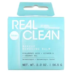 Real Techniques Real Clean Face Erase Makeup Removing Balm, Hydrating Makeup Cleansing Balm, Remove Stubborn Makeup, Hyaluronic Acid Moisturizes &