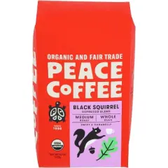 Peace Coffee Black Squirrel Espresso - Case of 6 - 12 oz