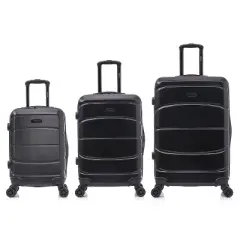 DUKAP Sense 3pc Lightweight Hardside Spinner Luggage Set