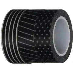 Wrapables Black & White II Japanese Washi Masking Tape (Set of 3)