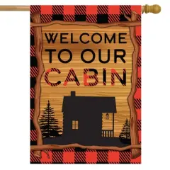 Welcome To Our Cabin Summer House Flag Camping 28" x 40" Briarwood Lane