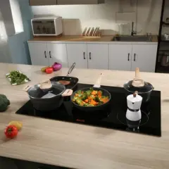 VEVOR Electric Cooktop, 5 Burners, 36'' Induction Stove Top, Built-in Magnetic Cooktop 9200W, 9 Heating Level Multifunctional Burner
