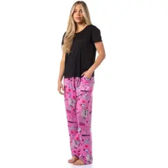 Mean Girls Women's Burn Book Icons and Movie Quotes Lounge Pajama Pants Pink