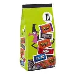 HERSHEY'S Reese's Kit Kat Almond Joy Halloween Candy Variety Bag - 75pc/39.43oz