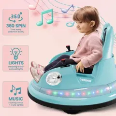 Electric Bumper Car for Kids, 12V Ride on Toddler Bumping Car W/Remote Control