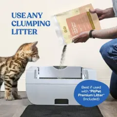 DOMETOUR Smart Litter Box Cat Litter Box with Wide Opening -Cat Toilet