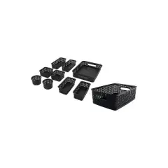 Advantus Thinkspace Plastic Weave Bins Plastic Bins 38398