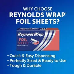 Reynolds Kitchens Pre-Cut Pop-Up Foil Sheets - 50ct/49.83sq ft