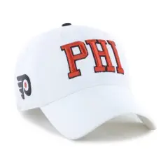 NHL Philadelphia Flyers Adult White Clique Hat: Cotton Adjustable Baseball Cap