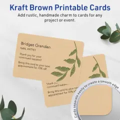 Avery Kraft Brown Postcards, 3-1/2" x 5" Rectangle Rounded Corners