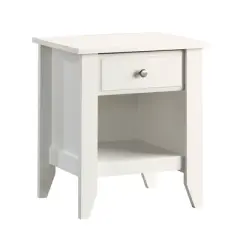 Shoal Creek Nightstand with Drawer & Storage Shelf - Soft White - Sauder