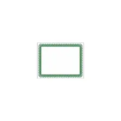Masterpiece Studios Certificates 8.5" x 11" Green and White 100/Pack (961036S)