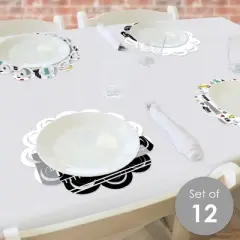 Big Dot of Happiness NYC Cityscape - New York City Party Round Table Decorations - Paper Chargers - Place Setting For 12