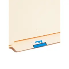 Smead A-Z Color-Coded Bar-Style End Tab Labels Letter F Blue 500/Roll 67076