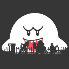 Boy's Nintendo Halloween Boo Silhouettes T-Shirt