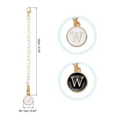 Unique Bargains Letter Accessories for Stanley Tumbler Cup Initial Name ID Personalized Charm 2 Pcs W