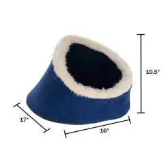 Pet Adobe 18" Water-Resistant Cat Cave Pet Bed &ndash; Blue