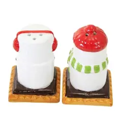 Ganz 2.75 In S'mores Salt & Pepper Shaker St Christmas , Snowman (2PC)