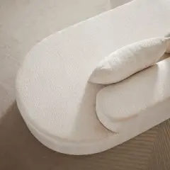 NicBex Couches for Living Room 114" Oversized Sectional Sofa Chenille Modern Upholstered 4-seater Curved Cloud Sofa Couch with Throw Pillows