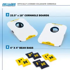 NCAA Michigan Wolverines All-Weather Travel Cornhole Set
