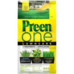 Preen One Lawncare 24-0-6 Weed & Feed Lawn Fertilizer and Weed Control
