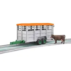 Bruder Livestock Trailer with 1 Cow