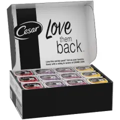 Cesar Classic Loaf in Sauce Variety Pack Egg, Steak and Beef Flavor Wet Dog Food - 211.64oz/60ct