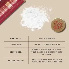 18.21 Man Made Texturizing & Volumizing Mens Hair Powder-0.28 oz