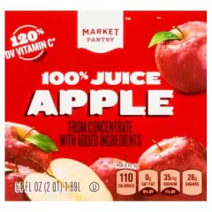 100% Apple Juice - 64 fl oz Bottle - Market Pantry&trade;