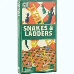 Professor Puzzle USA, Inc. Snakes and Ladders | Classic Wooden Family Board Game