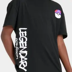 Pok&eacute;mon Boys' Short Sleeve Legendary Grid Oversized Graphic T-Shirt - Black