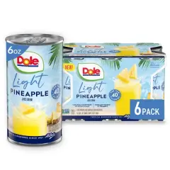 Dole Lite Pineapple Juice - 6pk/6 fl oz Cans
