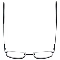 Calabria R754 Mens Rectangular Metal Frame Reading Eyeglasses Matte Black 50 mm