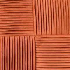 20"x20" Oversize Sheldon Pleat Solid Square Throw Pillow Orange - Lush D&eacute;cor