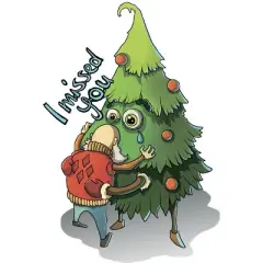 Junior's Design By Humans Waiting for Christmas By kuz512 T-Shirt