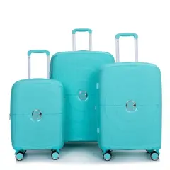 TUYOHW Expandable Hardshell Suitcase Double Spinner Wheels PP Luggage Sets Lightweight Durable Suitcase with TSA Lock,3-Piece Set