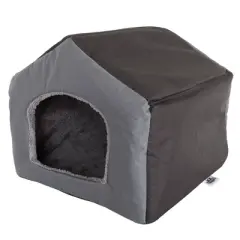 Petmaker Cozy Cottage House Shaped Dog Bed - Gray