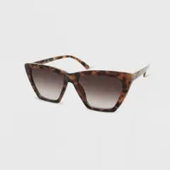 Women's Tortoise Print Cateye Sunglasses - Wild Fable&trade; Brown